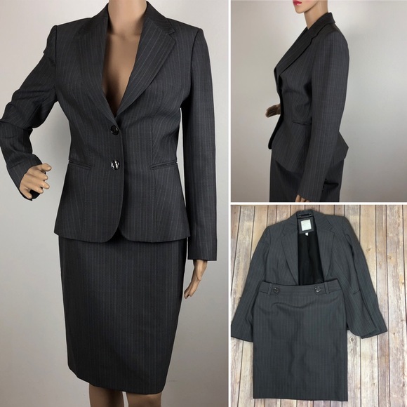 The Limited Jackets & Blazers - The Limited Perfect Travel Skirt Suit Blazer Grey
